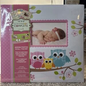 Scrapbook Complete 12x12" 20 Designed‎ Pages C.R.Gibson Pink Owls NEW